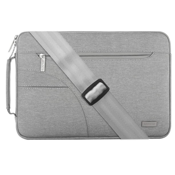 MOSISO Laptop Shoulder Bag Compatible 15-15.6 Inch MacBook Pro Black & Hot Blue Ultrabook Netbook Tablet Polyester Ultraportable Protective Briefcase Carrying Handbag Sleeve Case Cover